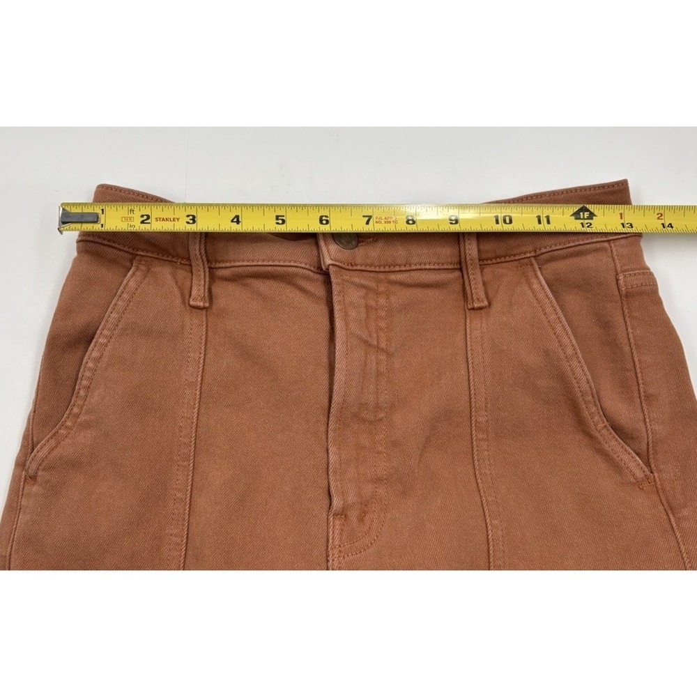 Mother The Rambler Cargo Ankle 26 High-Waisted Brown Straight Leg Pants - Picture 4 of 9